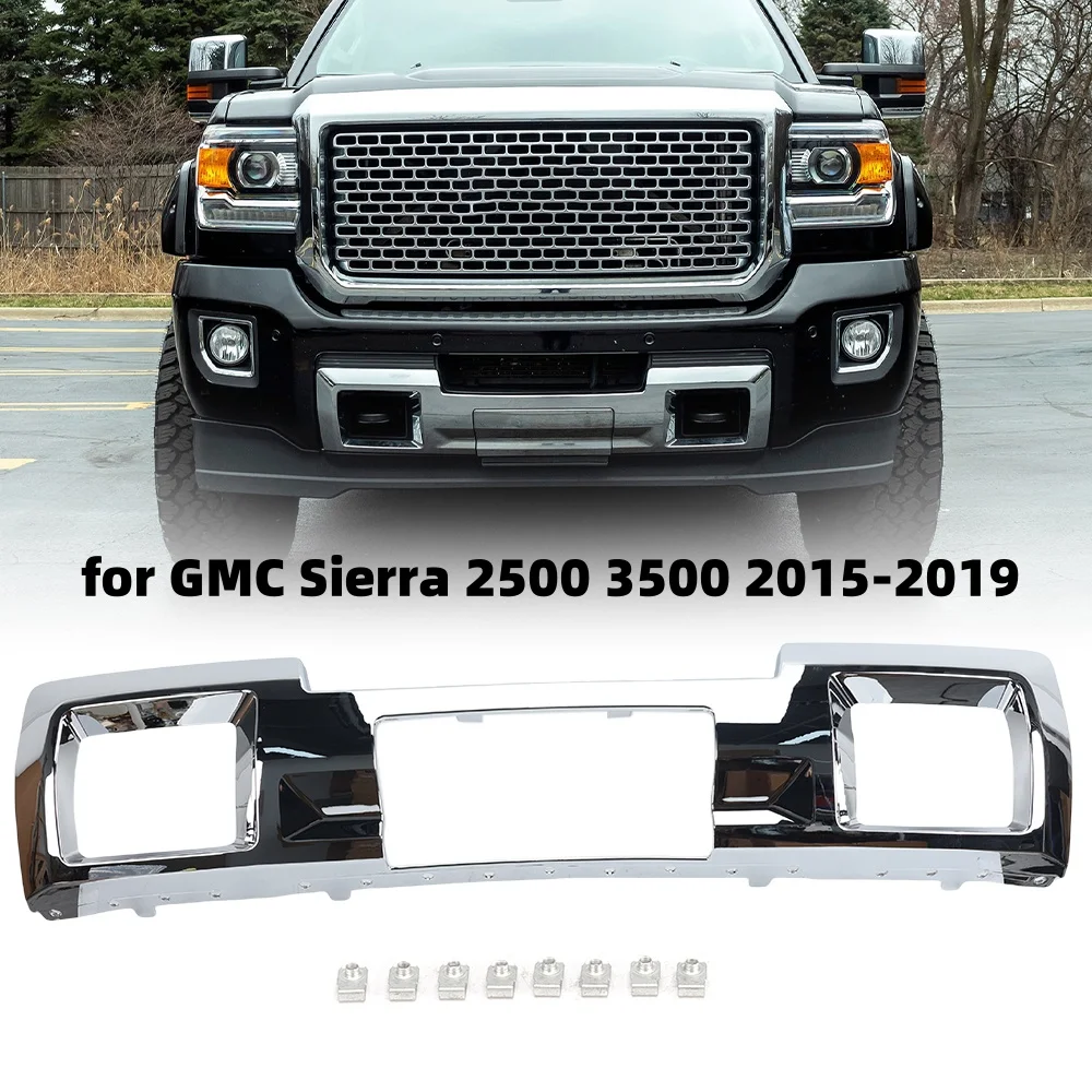 

Front Bumper Skid Plate Face Bar for GMC Sierra 2500 3500 2015-2019 Chrome 3178964 GM1053103C GM1053104C Moulding Spare Parts