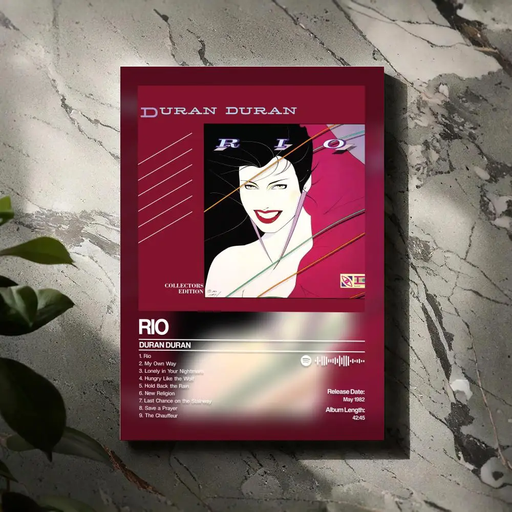 

Rio Duran Duran Poster Prints Canvas Painting Wall Art Picture Living Room Home Decor Tracklist Music Album Cover