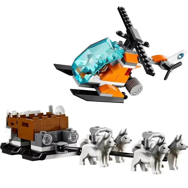 Compatible MOC Sets City Series Building Blocks Arctic Expedition Camp Base Icebreaker Snow Drilling Children's Toys Gift 60036