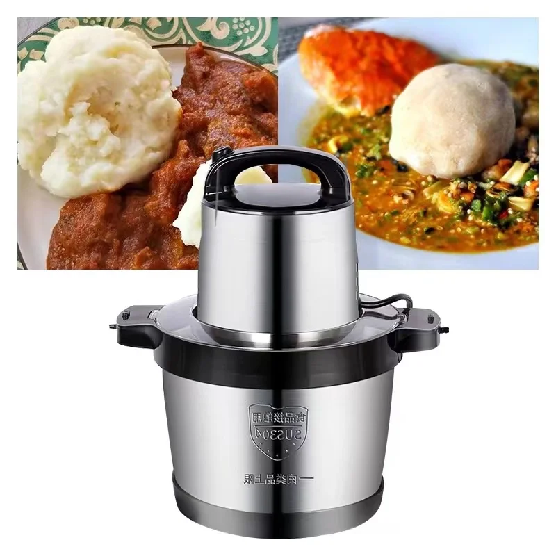 20PCS/2022 Hot Sell Yam Pounder Mahine 6L Meat Chopper FUFU Pounding Blender Portable Multifunction Electric Meat Grinder