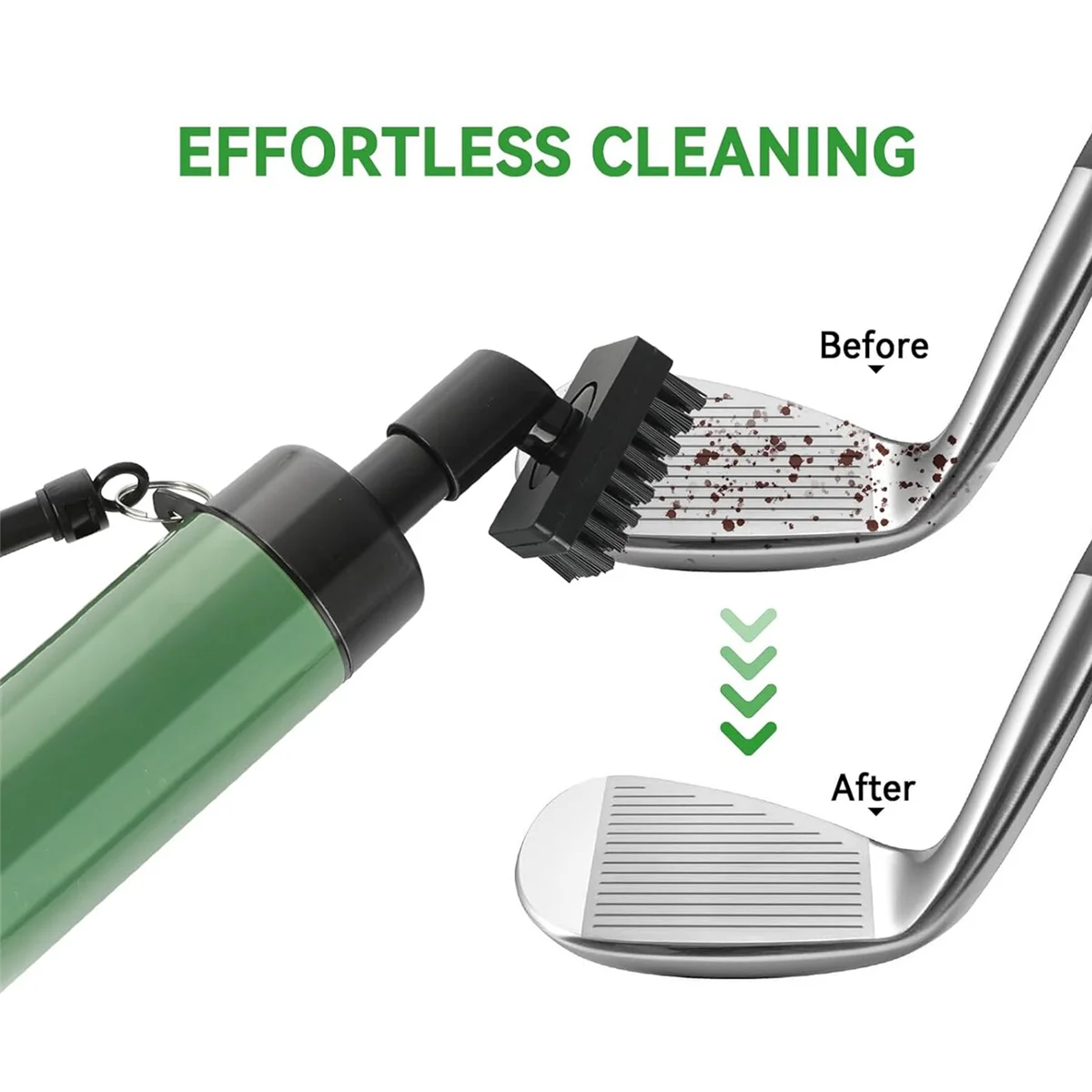 Golf Club Cleaner escova e microfibra, toalha Kit, Groove Sharpener escova com água