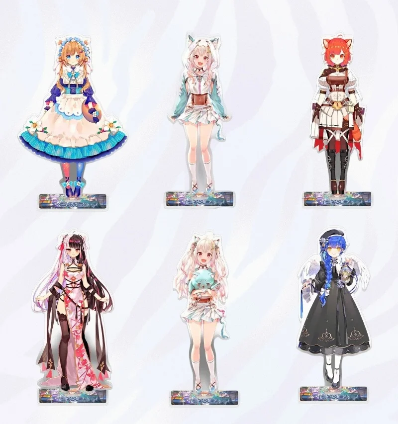 Standee Nijisanji VTuber Mica Model Study Desk Decoration Anime Gift Luxiem Noctyx Ethyria Petra 15cm Fans Collection Keychain