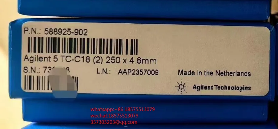 

FOR Agilent 588925-902 Liquid Chromatography Column, TC-C18(2), 170A, 4.6 x 250mm, 5µm, Pressure Limit 400bar 1 PIECE