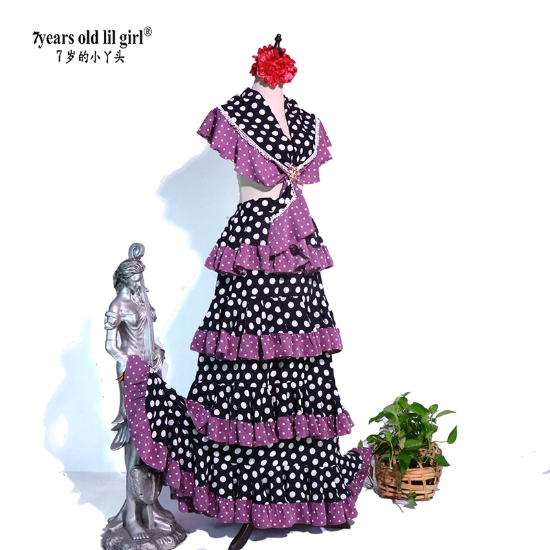 Flamenco, A Popular Dance Wear Brand, Is A Hip-Wrapped, Multi-Layer Flounce AA01 Dress