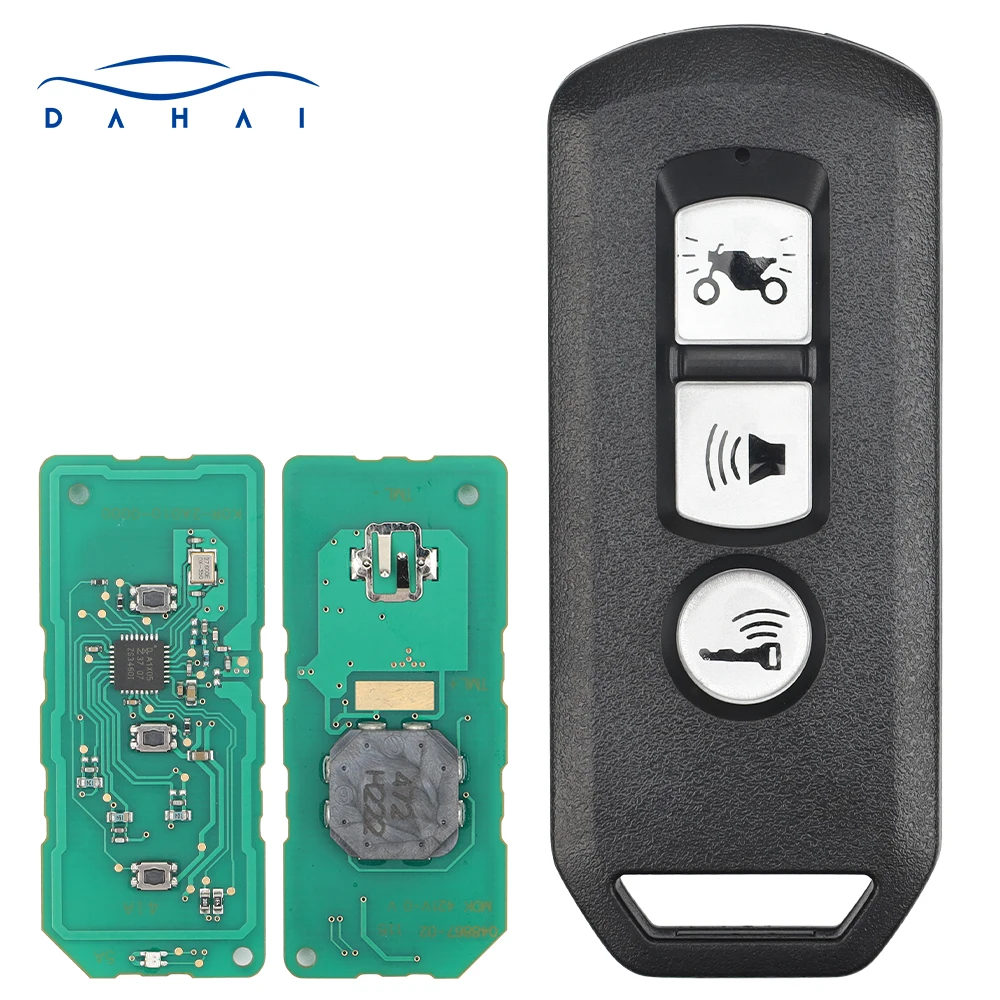 dahai  for Honda motorcycle remote 35111-KOR-V02 Motorcycle 3 Button Smart Remote Keyless Control Key FSK433 MHz ID47 Chip