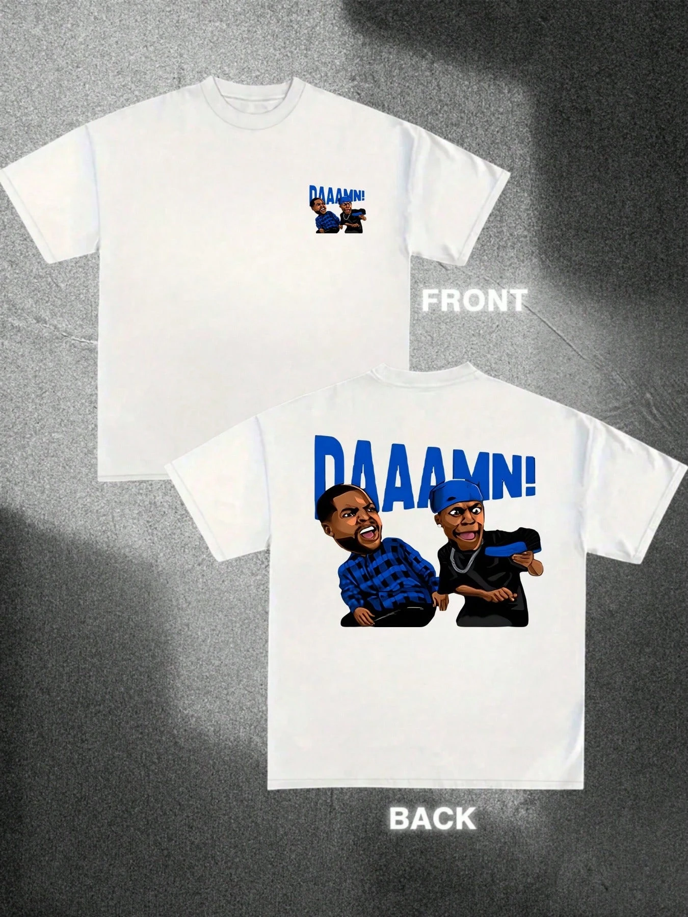 

Mens Summer Tee Casual Mens Double Sided Digital Printed Tee Funny Cartoon Character Design Summer Fashion Style one piece