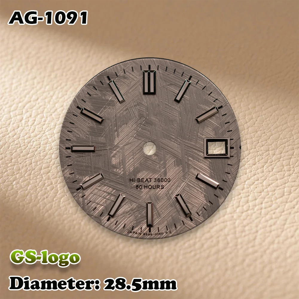 NH35/NH36 Movements GS Logo 28.5mm Weaving patterns Metal Dial Watches for men Watch Modification Accessories
