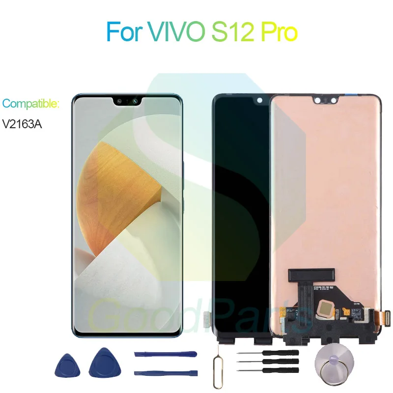 

For VIVO S12 Pro Screen Display Replacement 2400*1080 V2163A For VIVO S12 Pro LCD Touch Digitizer