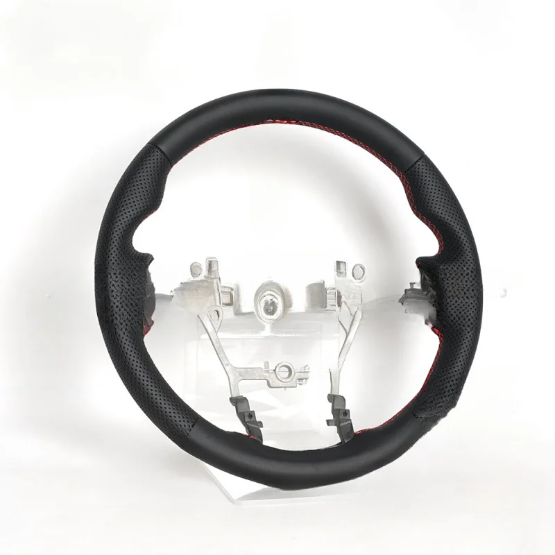 For Toyota Hilux 2015-2022 Full Leather Steering Wheel with Red Positioning Line