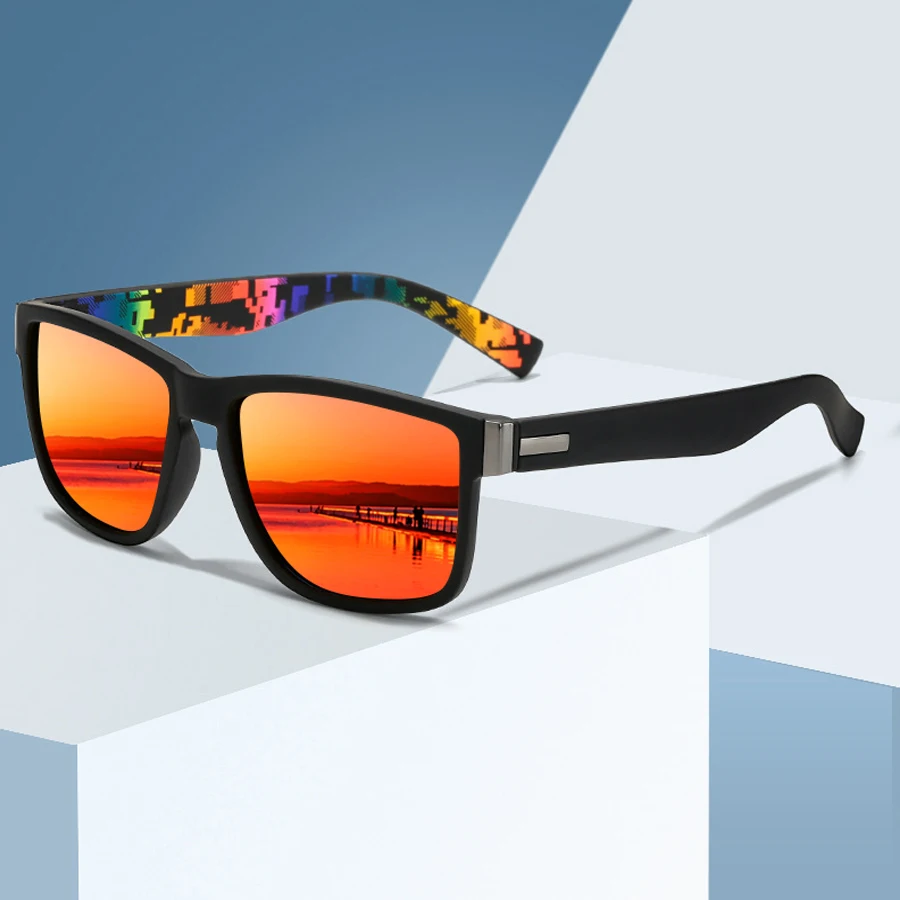 أزياء خمر نمط مربع النظارات الشمسية الرجال النساء الصيد القيادة رجل العلامة التجارية الفاخرة مصمم نظارات شمسية UV400 نظارات ﻿