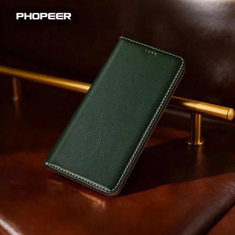 Luxury Genuine Leather Phone Case For Xiaomi Poco X Series - X8 X7 X6 X5 X4 X3 Pro Max Neo GT 5G Horse skin pattern phone case