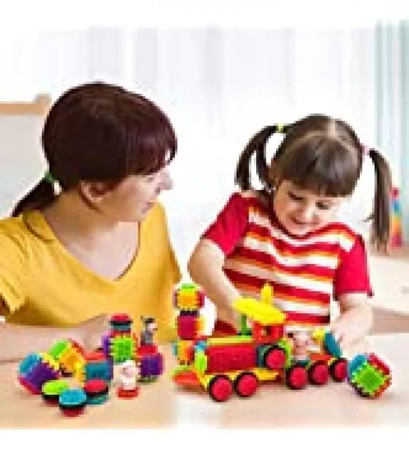 240Pcs Children\'s Bristle Shape Building Block Intellectual Modeling Interactive Parent-Child Assembly Diy Educational Brick Toy