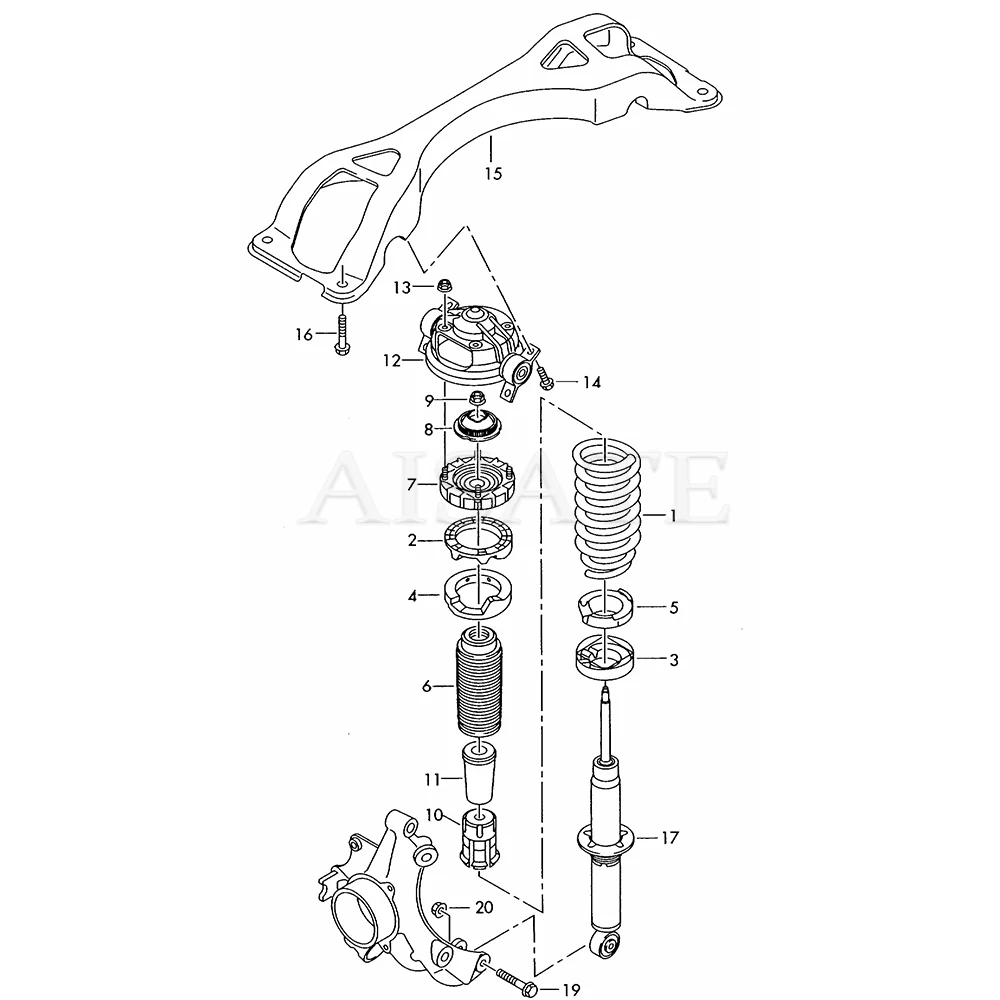 1x Front Rear Shock Absorber For Porsche Cayenne 955 9PA VW Touareg 7L 2002-2010 Spring Assembly 7L6513029E 7P6413032H