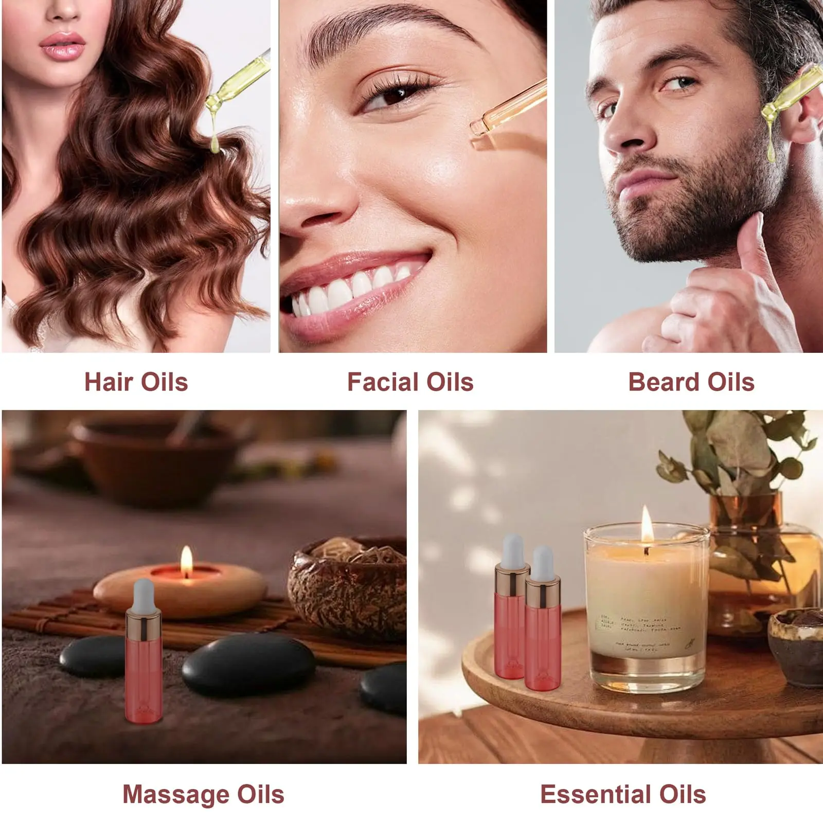 Confezione da 100 flaconi contagocce per oli essenziali rosa, fiale vuote per campioni in vetro con contenitore per liquidi per aromaterapia con profumo in tubo di vetro