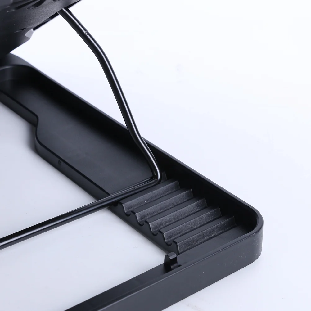 USB 노트북 냉각 팬 초슬림 조용한 조절 가능한 스탠드 LED 조명 듀얼 USB 허브 열 방지 미끄럼 방지 쿨러 베이스