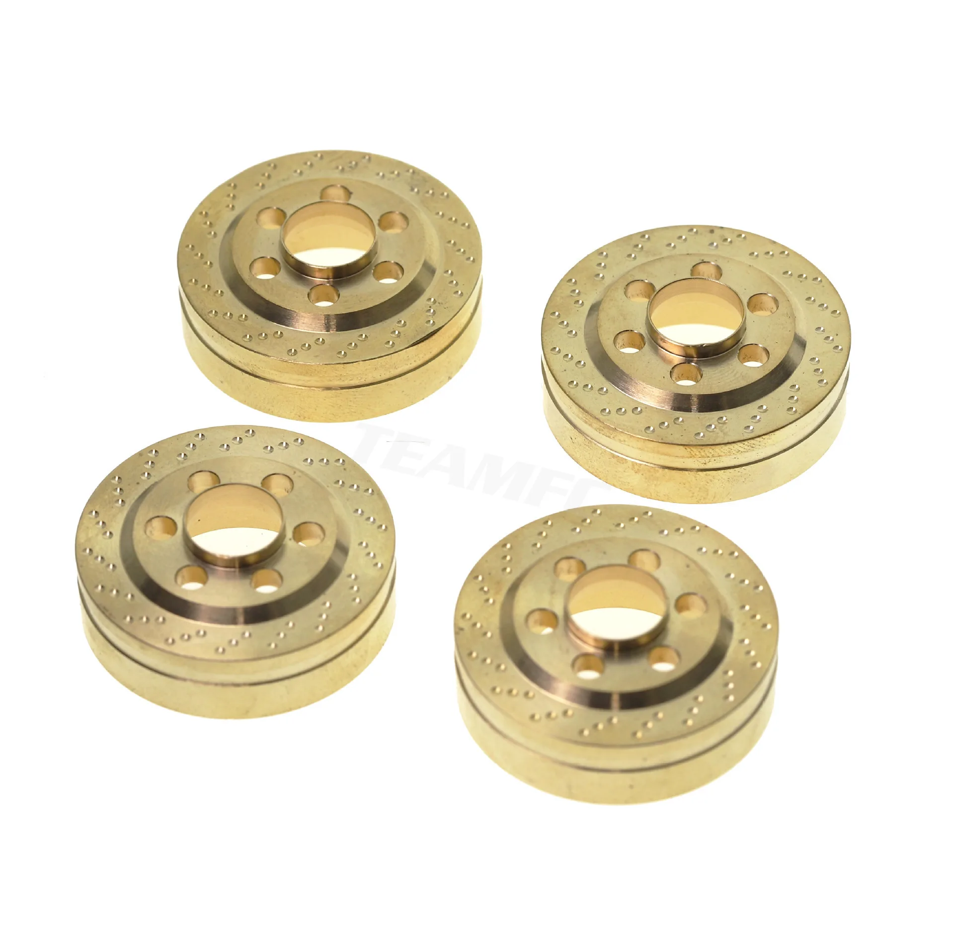 2PCS Brass Anodized Brake Disc Weights for 1.9 2.2 inch Wheel TRX4 TRX6 Axial SCX10 90046 AXI03007