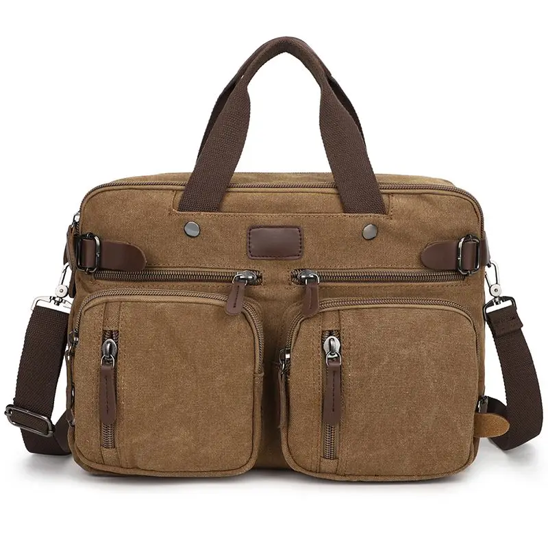 

Men's Briefcase Office Bag Canvas Handbag for Commuting Large Capacity Backpack Business Briefcase Travel Computer Bags