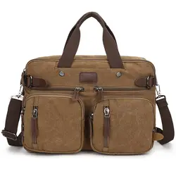 Men's Briefcase Office Bag Canvas Handbag for Commuting Large Capacity Backpack Business Briefcase Travel Computer Bags