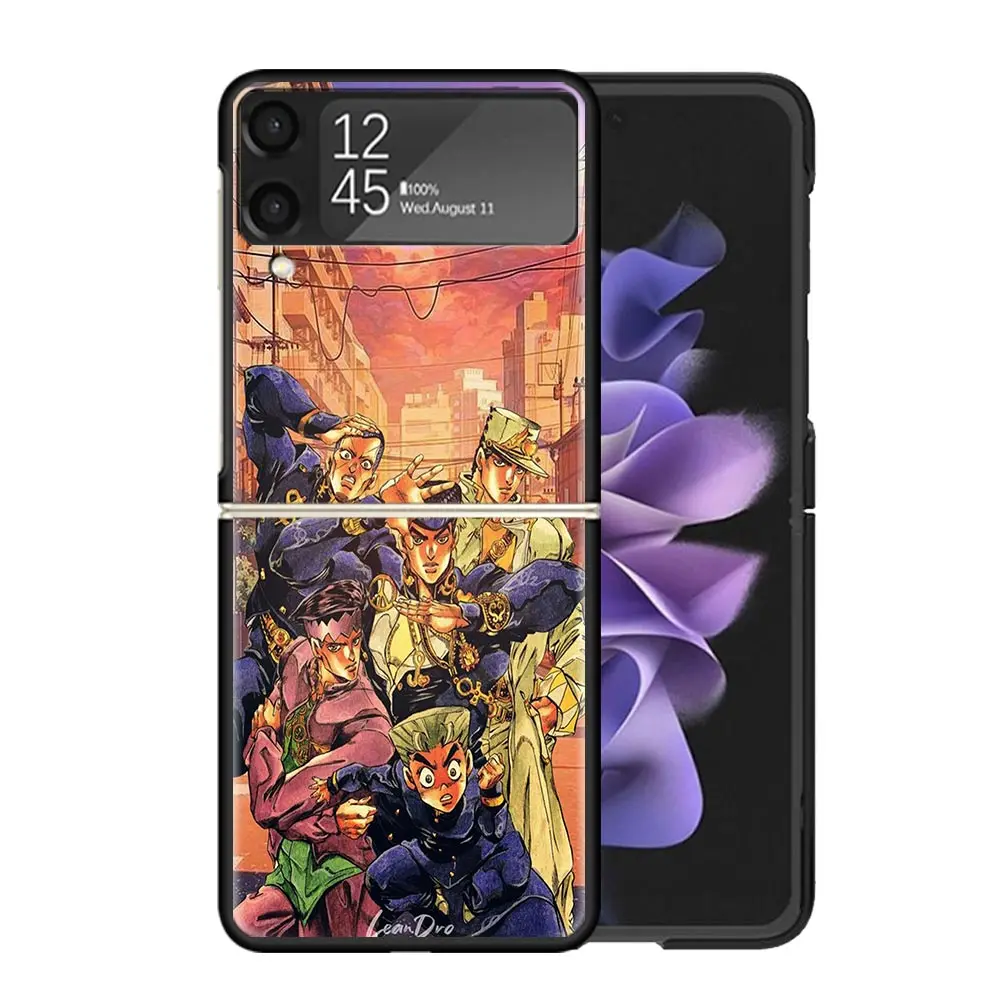 JoJo's Bizarre Adventure Diamond Is Unbreakable Clear Phone Case For Samsung Z Flip 5 4 3 Galaxy ZFlip 6 5G Shockproof Hard Prin