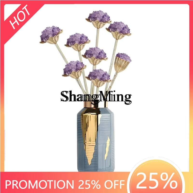 

FG good-looking flower ornament lotus plum blossom entrance TV cabinet living room light luxury high-end decoration