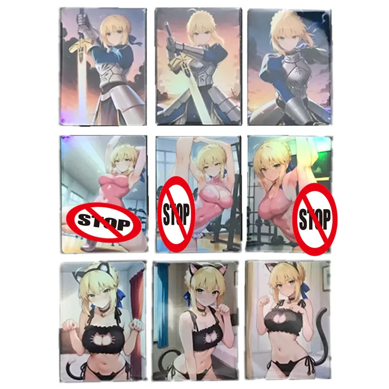 

9 шт./компл., аниме Fate/Zero, сексуальная карта ACG, голая карта, король Артур, домашняя классическая боевая приключенческая игра, коллекция карт, игрушки, подарки