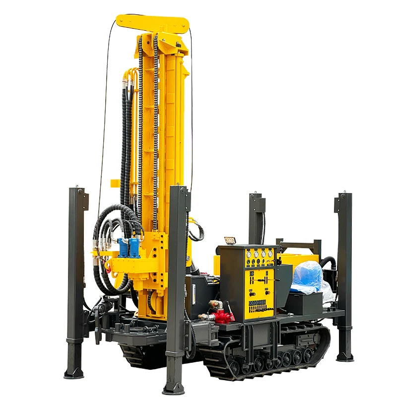 맞춤형 100m 200m 크롤러/휠 장착형 수중 시추기, 공기 압축기가 장착된 수중 시추 장비