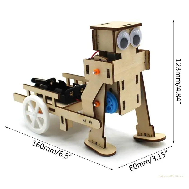 Y4UD Puzzle Toy Elektrische Robot voor Kid DIY Handcraft Assembly Toy Set Kids School Stem Educatieve apparatuur