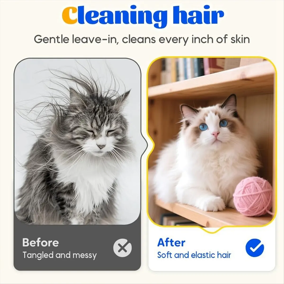 

AIMA 48 PCS Pet Bathing Wipes for Dogs & Cats, Dog Wipes Washing Gloves, Cleaning & Deodorizing Grooming Gloves