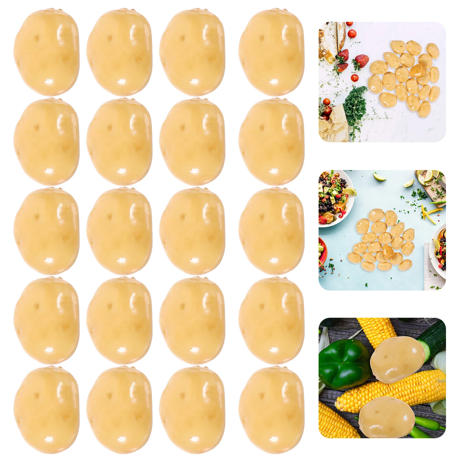 

20 Pcs Potato Ricer Photo Props and Ornaments Simulated Model Desktop Decorations Countryside Style Decors Child