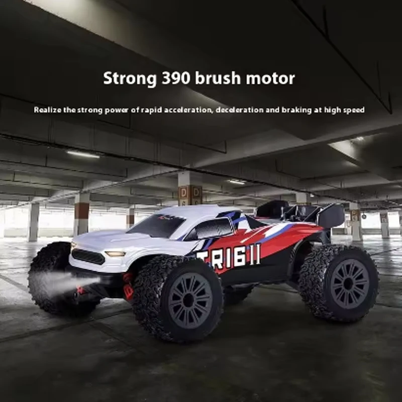 Caminhão RC 4WD PDracing TK16/TR16 1/16, 40KMH, Chassi Profissional, Amortecedores Independentes, Carro de Brinquedo com Carcaça de PVC Reforçada para Meninos