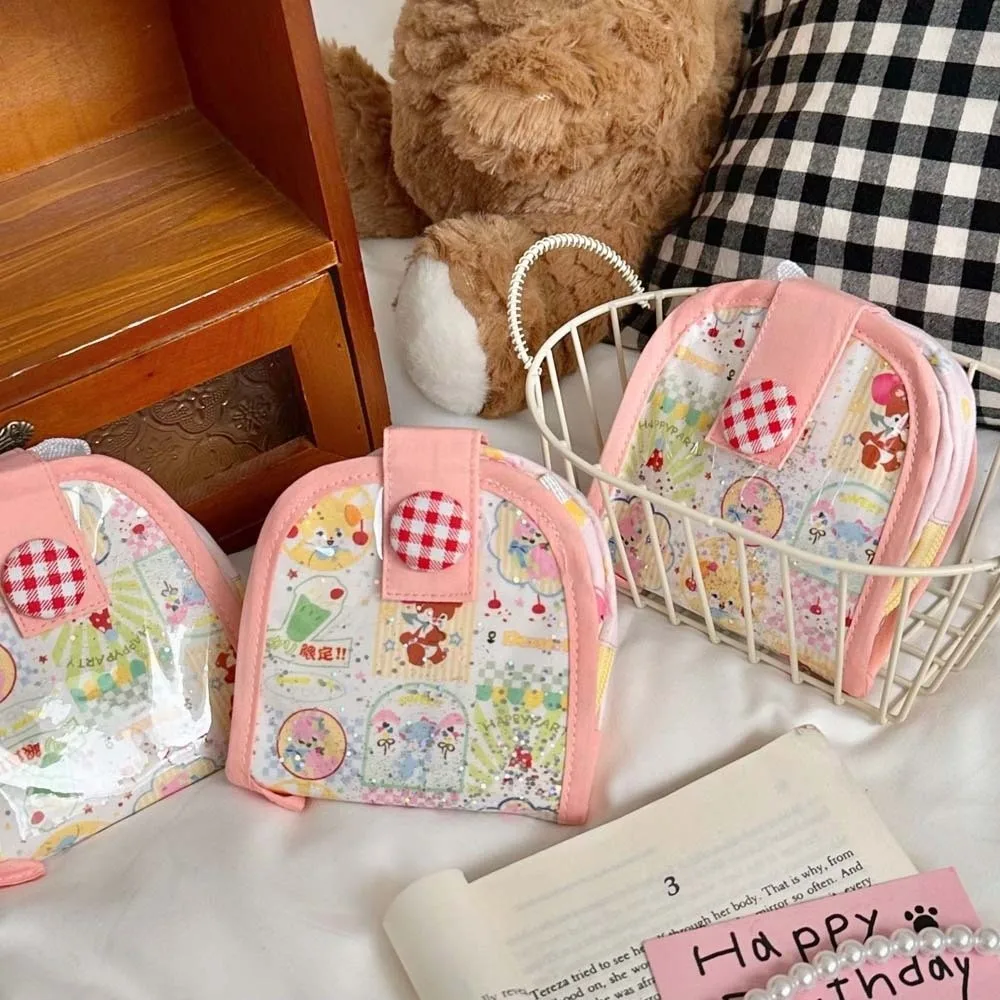 Cartoon Animal Dopamine Coin Purse PVC Large Capacity Small Makeup Lipstick Bag Korean Style Card Holder Mini Cloth Storage Bag