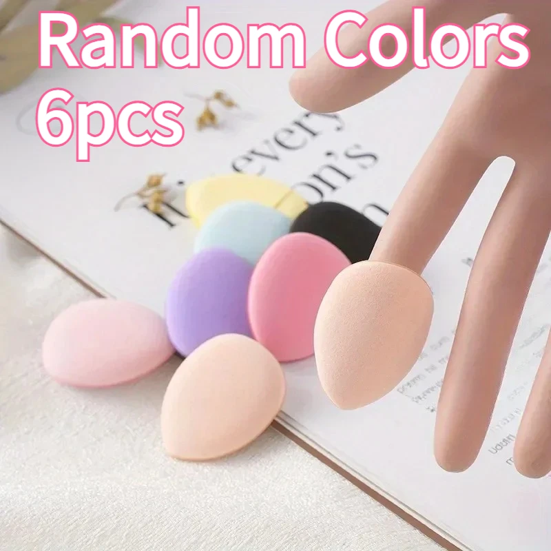 Nueva mini esponja para licuadora tamaño pulgar: para corrector, base, cojín y rubor, mini licuadora detallada