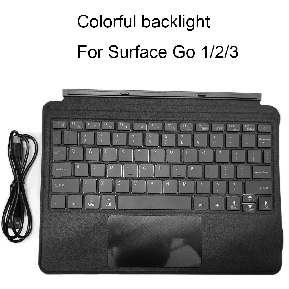 لوحة مفاتيح لاسلكية متوافقة مع بلوتوث ، لوحة تتبع بإضاءة خلفية ، لوحة مفاتيح لسطح Go1 ، 2 ، 3 ، سطح Pro3 ، 4 ، 5 ، 6 ، 7 + ، سطح Pro8 ، X