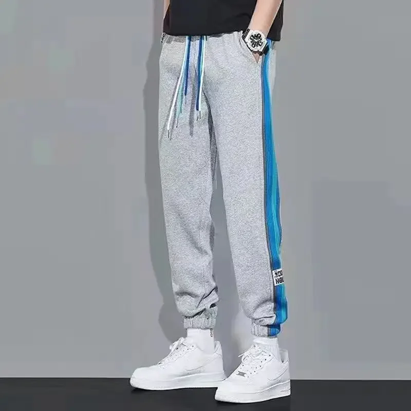 Nieuwe Klassieke Streetwear Hiphop Joggers Mannen Brief Linten Cargo Broek Zakken Track Tactische Casual Mannenbroek Sweatpant K137