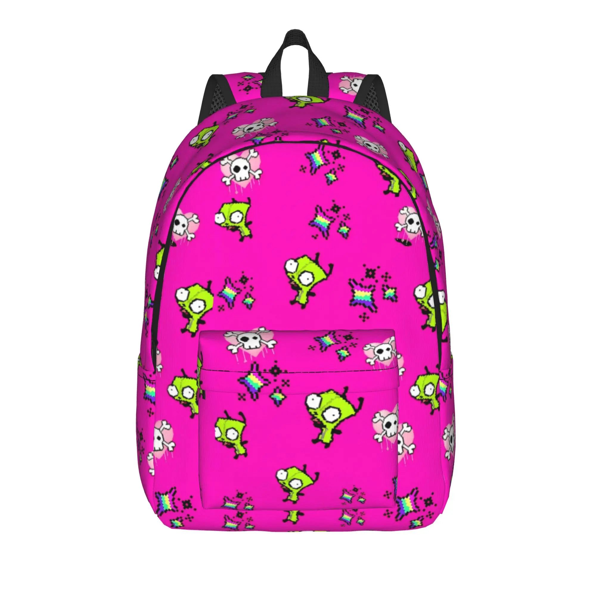 Invaders Zims  Gir Backpack Female  Soft Backpacks Polyester Elegant High School Bags Travel Designer Rucksack