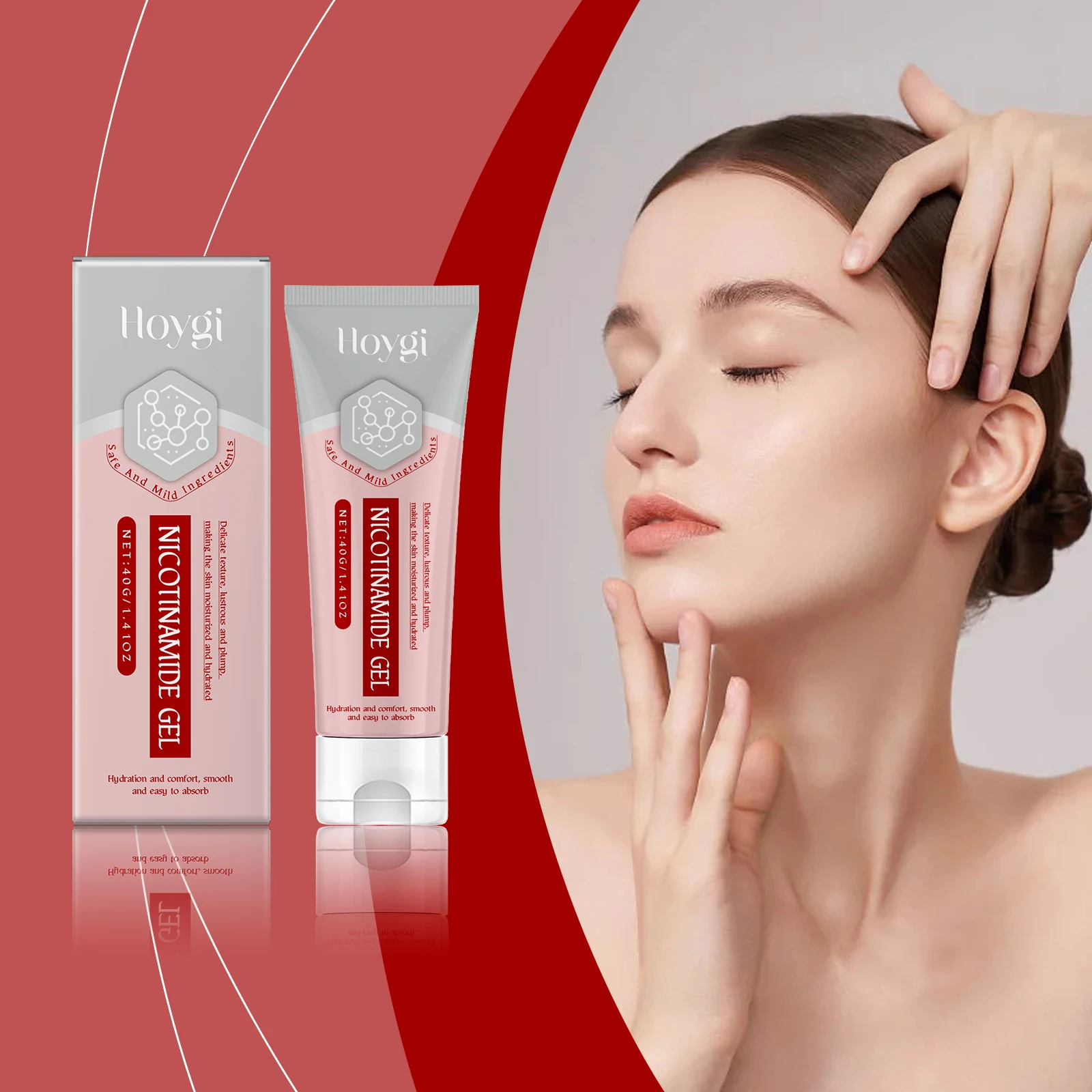 Nicotinamide Gel 40g - Verhelderende en hydraterende gezichtsgel, voller de huid, lichtgewicht formule, 1,4 oz, voor doffe en droge huid