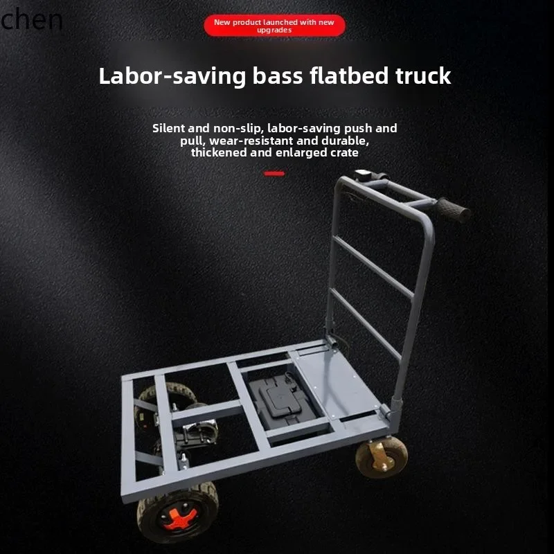 CZ Electric Hand Pallet Truck Tile Transport Flatbed Truck Foldable Large Load Capacity