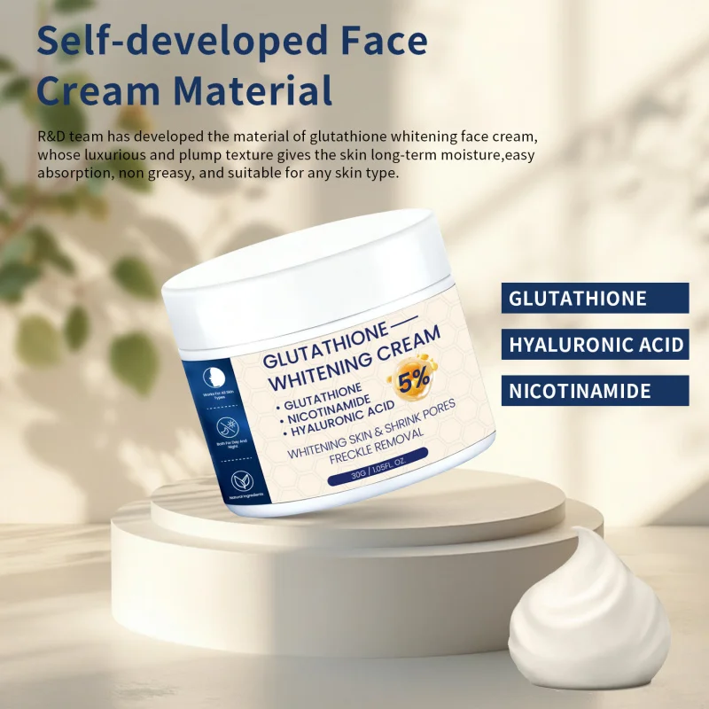 

Увлажняющий крем для лица с глутатионом, осветляющий, с ниацинамидом и гиалуроновой кислотой, сужает поры, восстанавливает кожный барьер, длительное увлажнение.