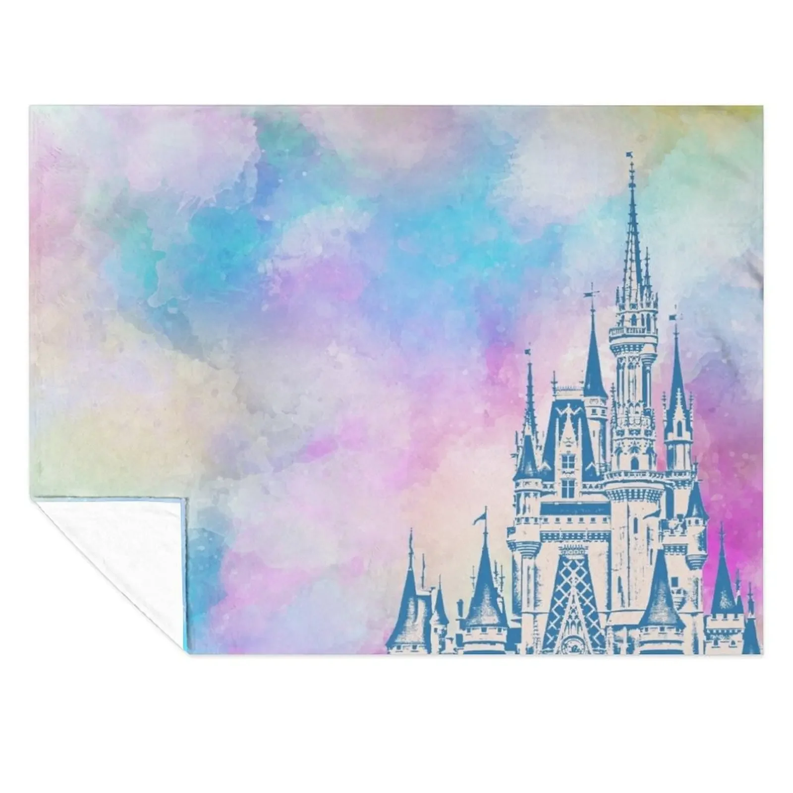 

Magic Castle Watercolor III Throw Blanket Soft Plush Plaid For Baby Luxury St Hairy Blankets