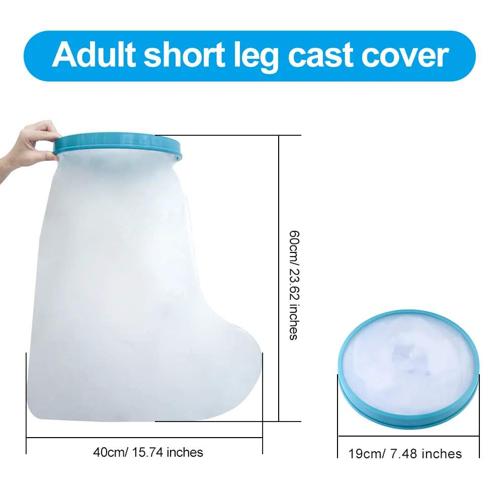 Adult Lower Leg Cast Cover for Shower Waterproof Shower Bandage and Cast Protector for Shower and Bath Watertight