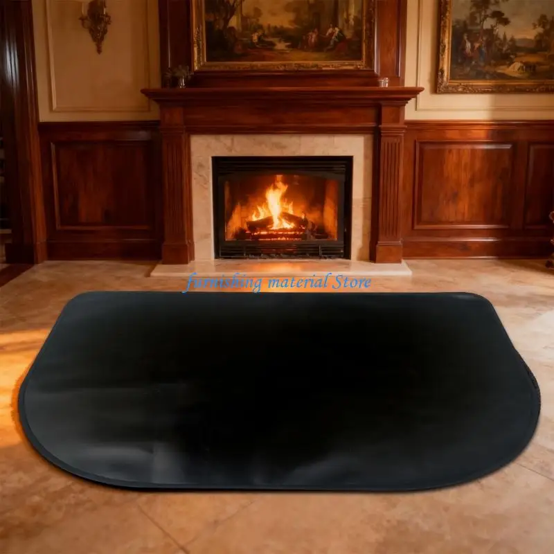 Y5GD Fireplaces Rug Heat Resistant Mat for Indoor Outdoor Use Stove Pad