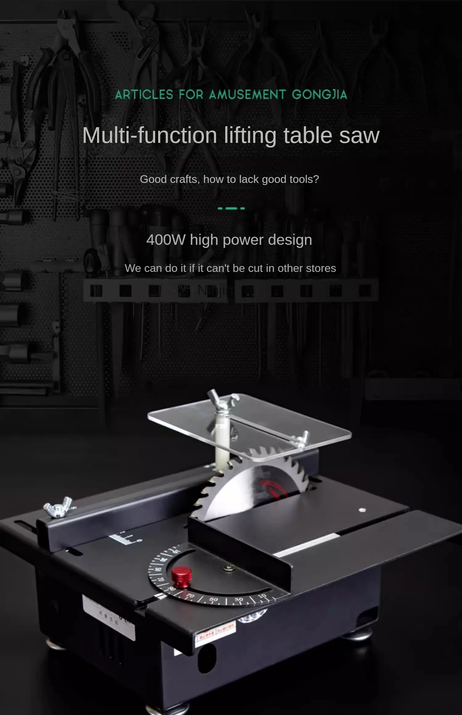 400W mini desktop mini table saw woodworking small chainsaw table mill model saw portable cutting machine