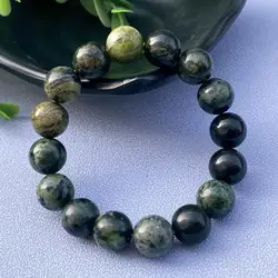 Genuine Natural Jade Bracelet Medicine King Stone Healing Bangle Men Women Real Chinese Tibet Jades Stone Elastic Bead Bracelets