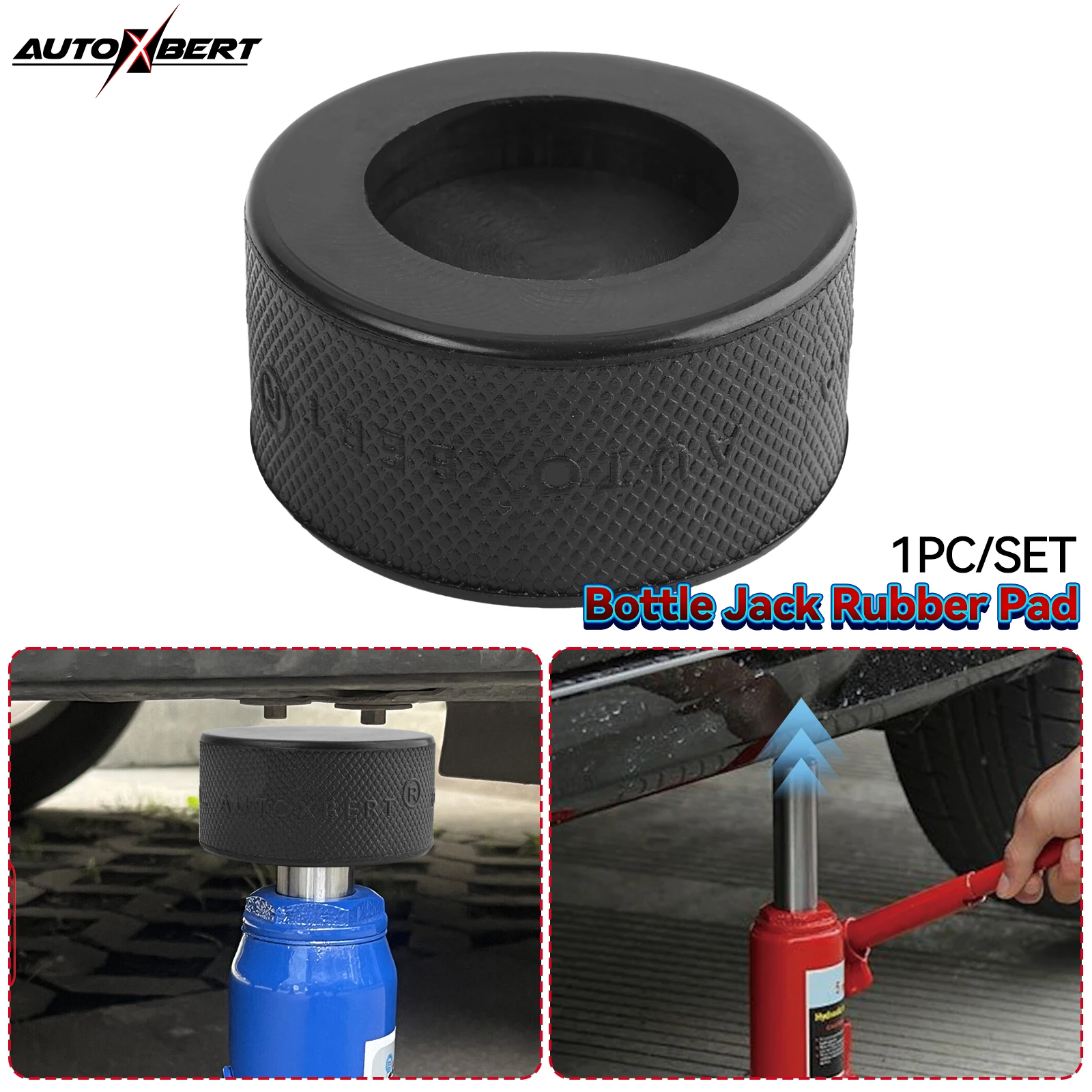 Almohadilla de goma Universal para gato de botella, adaptador antideslizante, bloque de soporte, herramienta de elevación de coche, 10 T, reparación