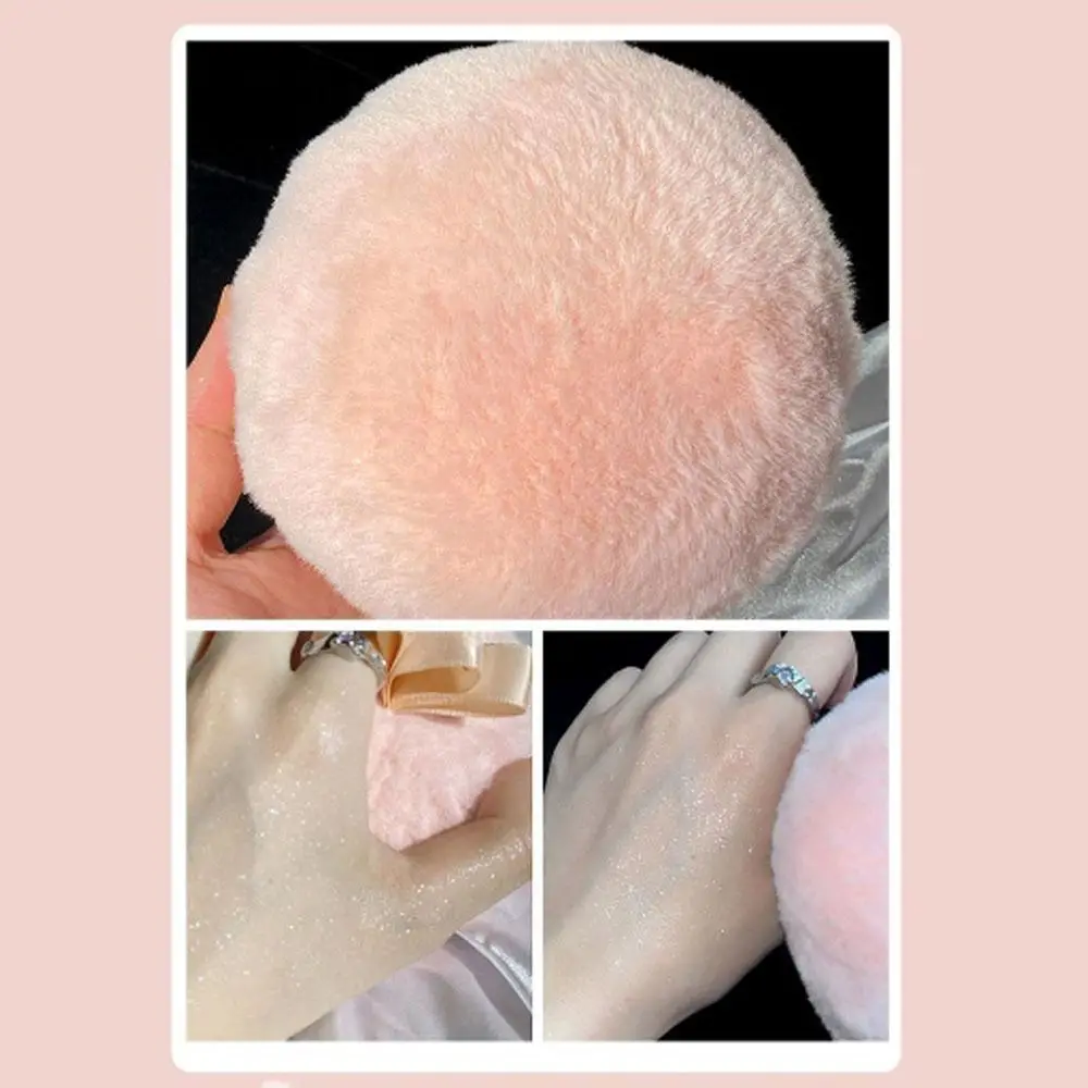 Peach Glitter High Light Powder Puff Ball Shape Three-dimensional Finger Puff Honey Powder Brighten Cosmetic Puff Makeup