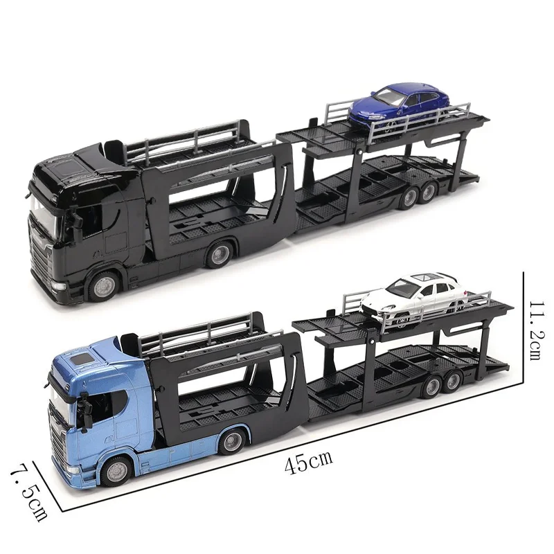 Bburago 1:43 Scania Urus Haulers Multicar Carries Double-decker Alloy Car Model Crafts Decoration Collection Toy Tools Gifts