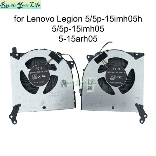 Ventilador de refrigeración CPU GPU para Lenovo Legion 5-15IMH05 5P-15IMH05H 82AW 5-15ARH05 82B5 81Y6 radiador enfriador de ordenador portátil 5F10S13917 FM9H FM9J