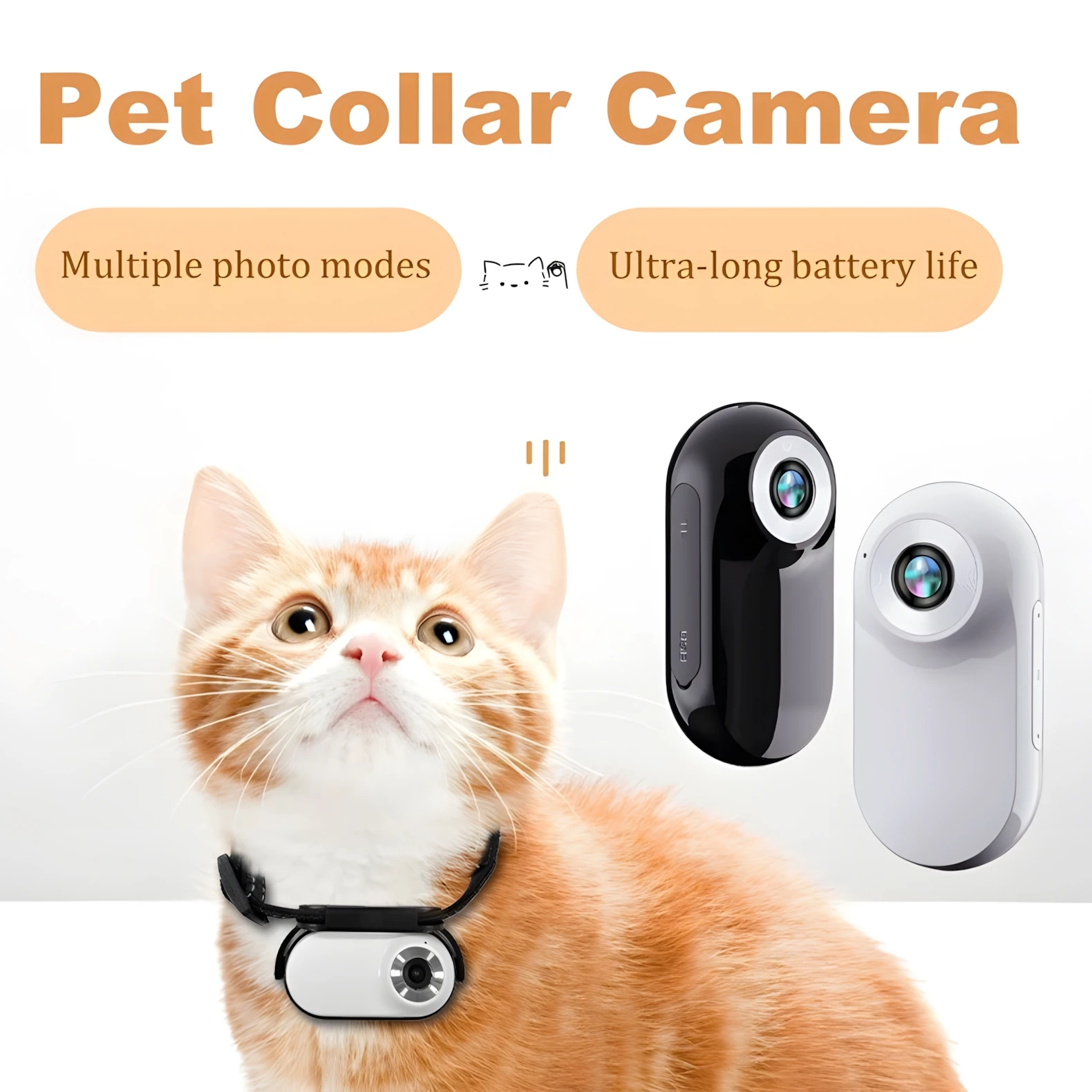 

Wireless Pet Collar Camera Cameras&Monitors 170 ° Wide Angle Lens Mini No-WiFi Needed Action Sport Camera With Video Records