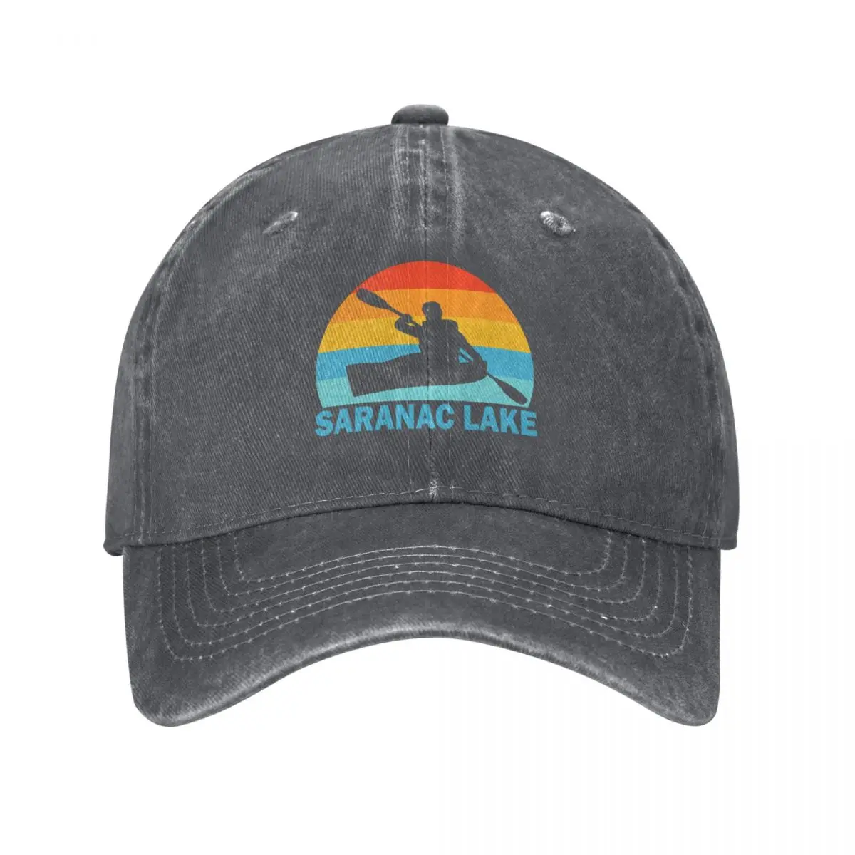 Saranac Lake New York Kayak Baseball Cap Cosplay Snap Back Hat New Hat Hat Man Luxury Men Golf Wear Women's