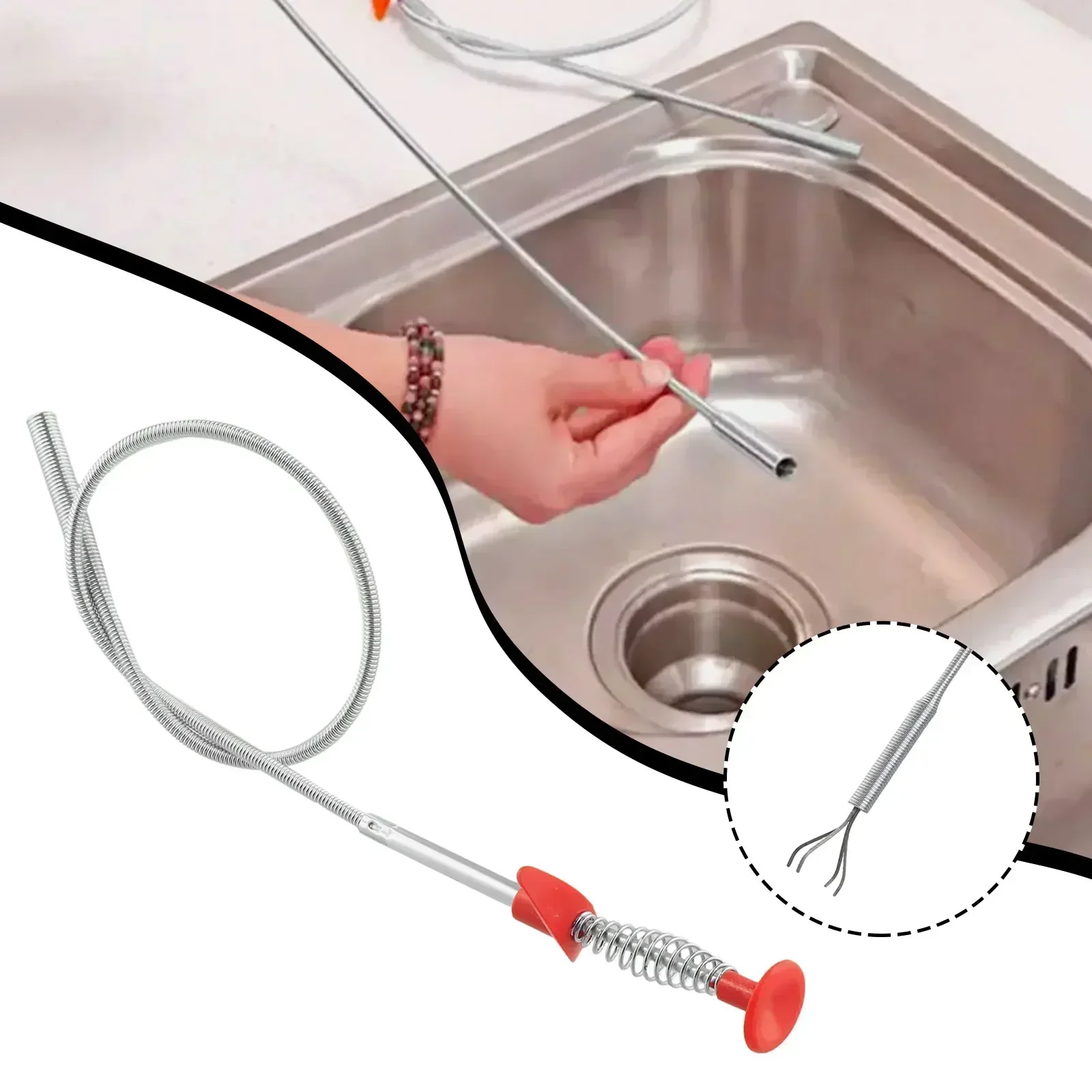 24 Polegada primavera curva fina longo alcance garra escolher ferramenta de mão elevador grabber 60cm 4 pontas garra eixo flexível forte agarrando